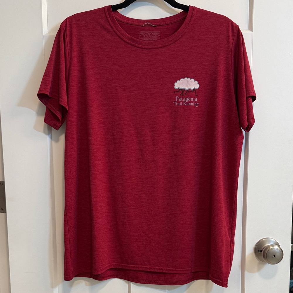 Patagonia Capeline Cool Daily Trail Running Tee in Deep Red